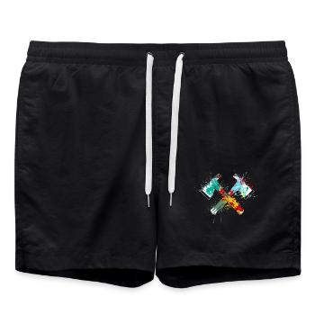Splahs Axe Throwing Axe Throwers - Swim Trunks - black - Front - AI Model Male 185 light (185cm)