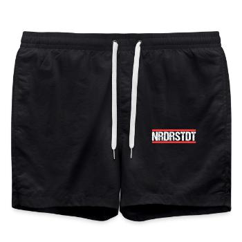 Norderstedt Norderstedterin Norderstedter - Badeshorts - Schwarz - Vorne - AI Model Male 185 light (185cm)