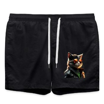 Chat avec lunettes de soleil Chat Maman Chat Maman Maman Chats - Short de bain - noir - Devant - AI Model Male 185 light (185cm)