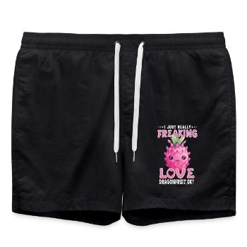 Dragonfruit Kawaii - Swim Trunks - black - Front - AI Model Male 185 light (185cm)