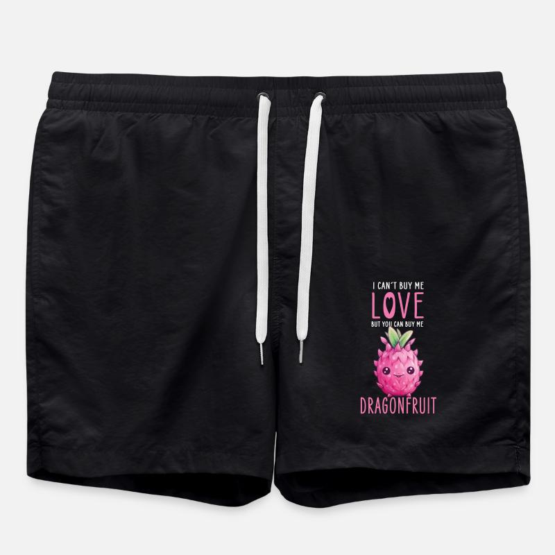 Dragonfruit Kawaii - Swim Trunks - black