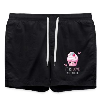 Cupcake Kawaii - Short de bain - noir - Devant - AI Model Male 185 light (185cm)