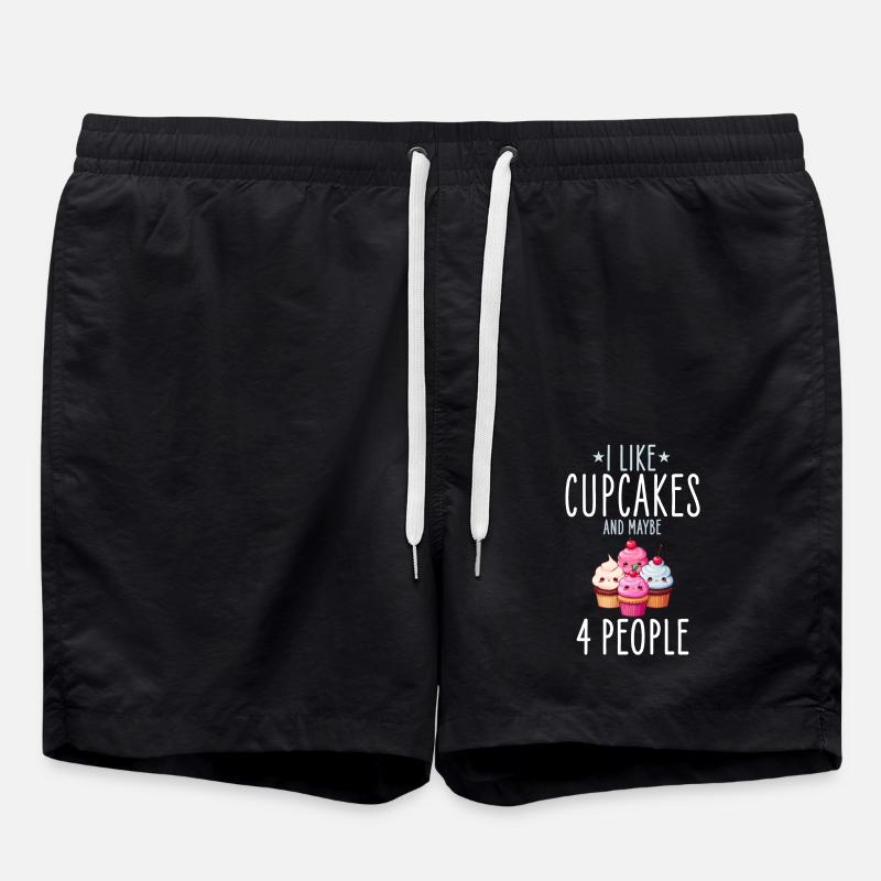 Cupcakes Kawaii - Swim Trunks - black