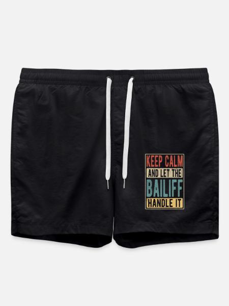 Bailiff Retro Gift - Swim Trunks - black