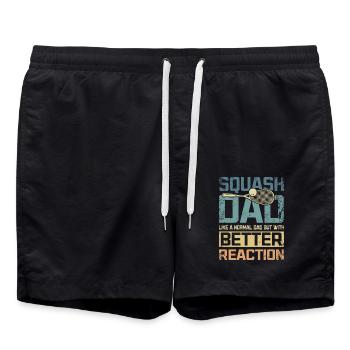 Cool squash dad better reaction - Swim Trunks - black - Front - AI Model Male 185 light (185cm)
