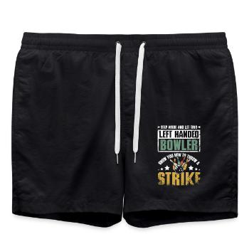 Drôle de bowler gaucher vous montre comment frapper - Short de bain - noir - Devant - AI Model Male 185 light (185cm)