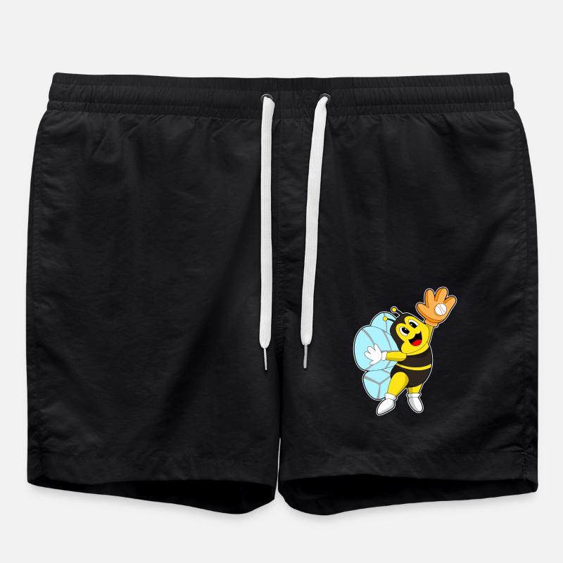 Bee Baseball Baseball Glove - Swim Trunks - black