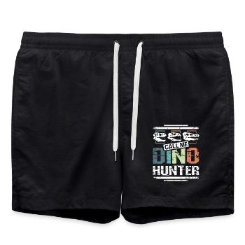 Paleontologist call me dino hunter - Swim Trunks - black - Front - AI Model Male 185 light (185cm)
