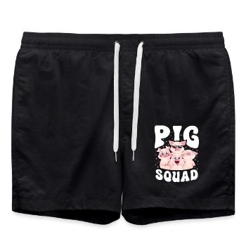 Pig Trupp - Badeshorts - Schwarz - Vorne - AI Model Male 185 light (185cm)