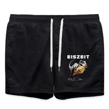 L’ère glaciaire avec les dinosaures - Short de bain - noir - Devant - AI Model Male 185 light (185cm)