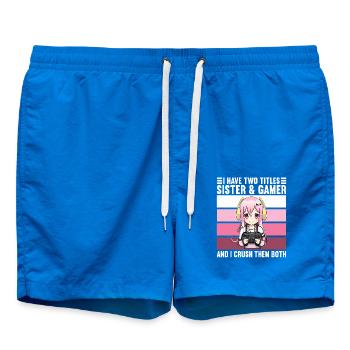 Gaming Console PC Gamer Girl Gamer Girl - Swim Trunks - cobalt blue - Front