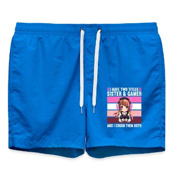 Gaming Console PC Gamer Girl Gamer Girl - Swim Trunks - cobalt blue - Front
