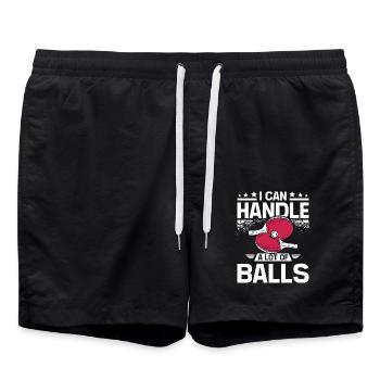 Je peux manipuler beaucoup de balles, drôle de ping-pong - Short de bain - noir - Devant - AI Model Male 185 light (185cm)
