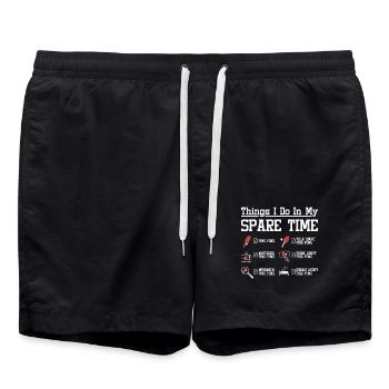 Ce que je fais pendant mon temps libre en jouant au ping-pong - Short de bain - noir - Devant - AI Model Male 185 light (185cm)