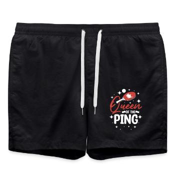 Queen of the ping pong - Swim Trunks - black - Front - AI Model Male 185 light (185cm)