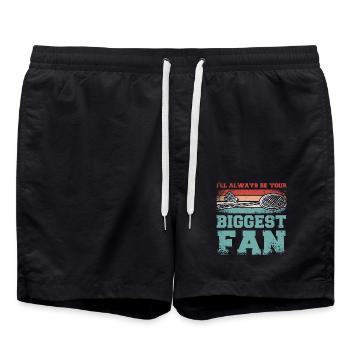 Je serai toujours votre plus grand fan de badminton - Short de bain - noir - Devant - AI Model Male 185 light (185cm)