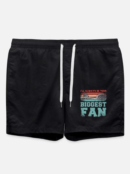 I'll always be your biggest badminton fan - Badeshorts - Schwarz