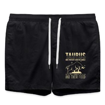 Stier Sternzeichen Astrologie Horoskop Stier - Badeshorts - Schwarz - Vorne - AI Model Male 185 light (185cm)
