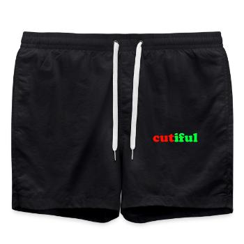 Cutiful My Blend Between Cute and Beautiful - Swim Trunks - black - Front - AI Model Male 185 light (185cm)