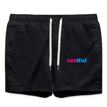 Cutiful My Blend Between Cute and Beautiful - Swim Trunks - black - Front - AI Model Male 185 light (185cm)