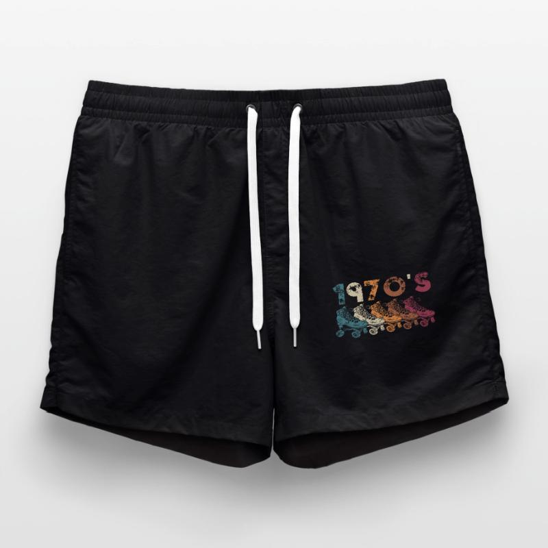 70s Rollerskate Rollerskating Badeshorts