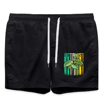 Rétro Horticulteur Vintage Botaniste - Short de bain - noir - Devant - AI Model Male 185 light (185cm)