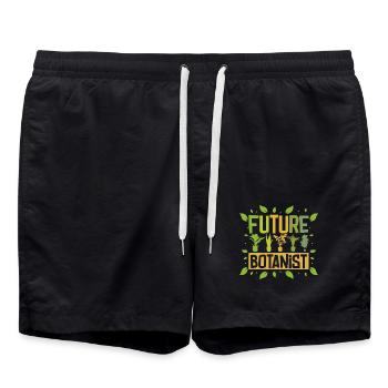 Future Horticulturist Botanist - Badeshorts - Schwarz - Vorne - AI Model Male 185 light (185cm)