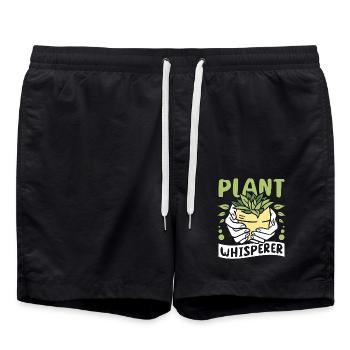 Horticulteur Botaniste murmure de plantes - Short de bain - noir - Devant - AI Model Male 185 light (185cm)