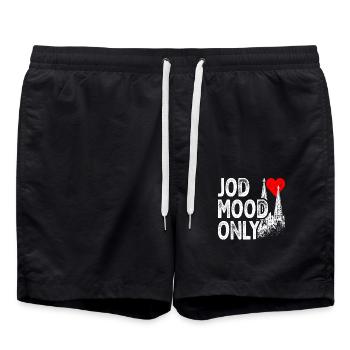 Kölsch Jod Mood Only Laune Kölner Karneval Köln - Badeshorts - Schwarz - Vorne - AI Model Male 185 light (185cm)