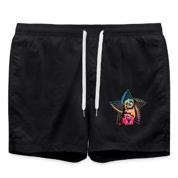 Shih Tzu - Swim Trunks - black - Front - AI Model Male 185 light (185cm)