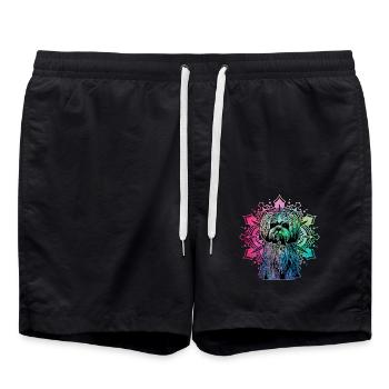Shih Tzu - Swim Trunks - black - Front - AI Model Male 185 light (185cm)