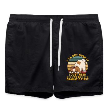 Je vais m’en remettre, j’ai juste besoin d’être dramatique d’abord - Short de bain - noir - Devant - AI Model Male 185 light (185cm)