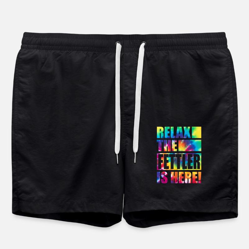 Fat funny saying - Swim Trunks - black