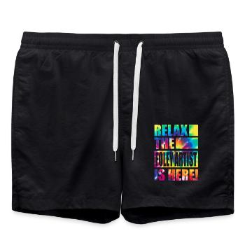 Foley Artist Lustiger Spruch - Badeshorts - Schwarz - Vorne - AI Model Male 185 light (185cm)