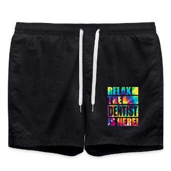 Drôle de dicton de dentiste - Short de bain - noir - Devant - AI Model Male 185 light (185cm)