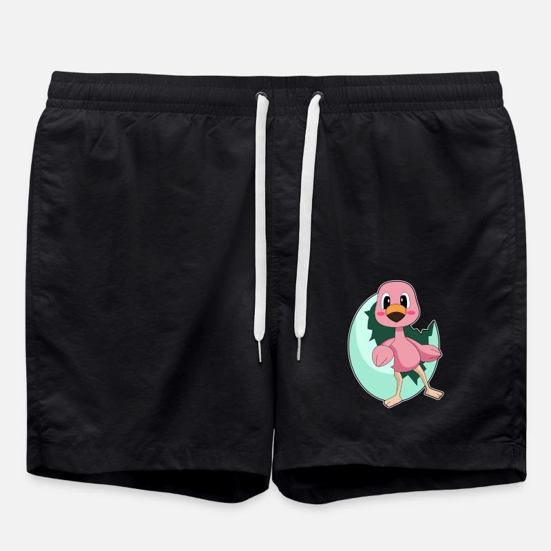 Flamingo Egg - Swim Trunks - black