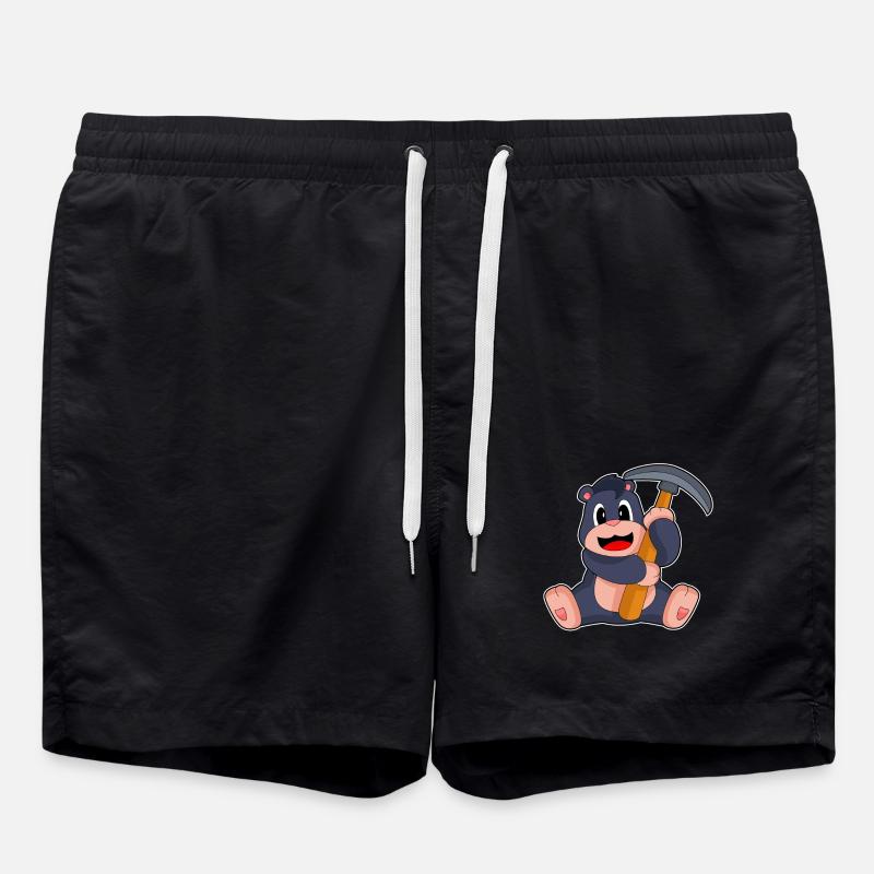 Mole Miner Pickaxe - Swim Trunks - black