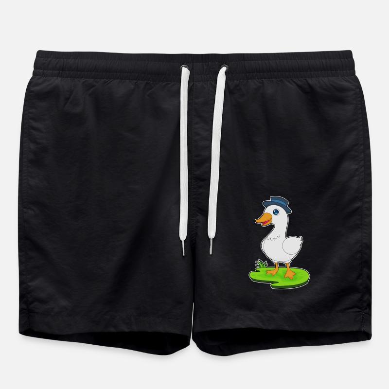 Duck Gentleman Hat - Swim Trunks - black