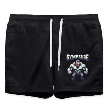Gympanse Musculation Musculation Fitness Memes - Short de bain - noir - Devant - AI Model Male 185 light (185cm)
