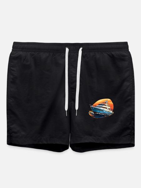 Yacht boat - Swim Trunks - black