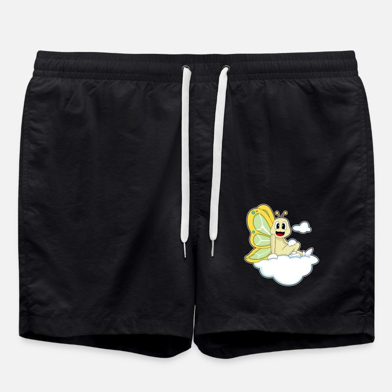 Butterfly Clouds - Swim Trunks - black