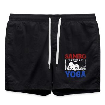 Arts martiaux Le Sambo est mon yoga - Short de bain - noir - Devant - AI Model Male 185 light (185cm)