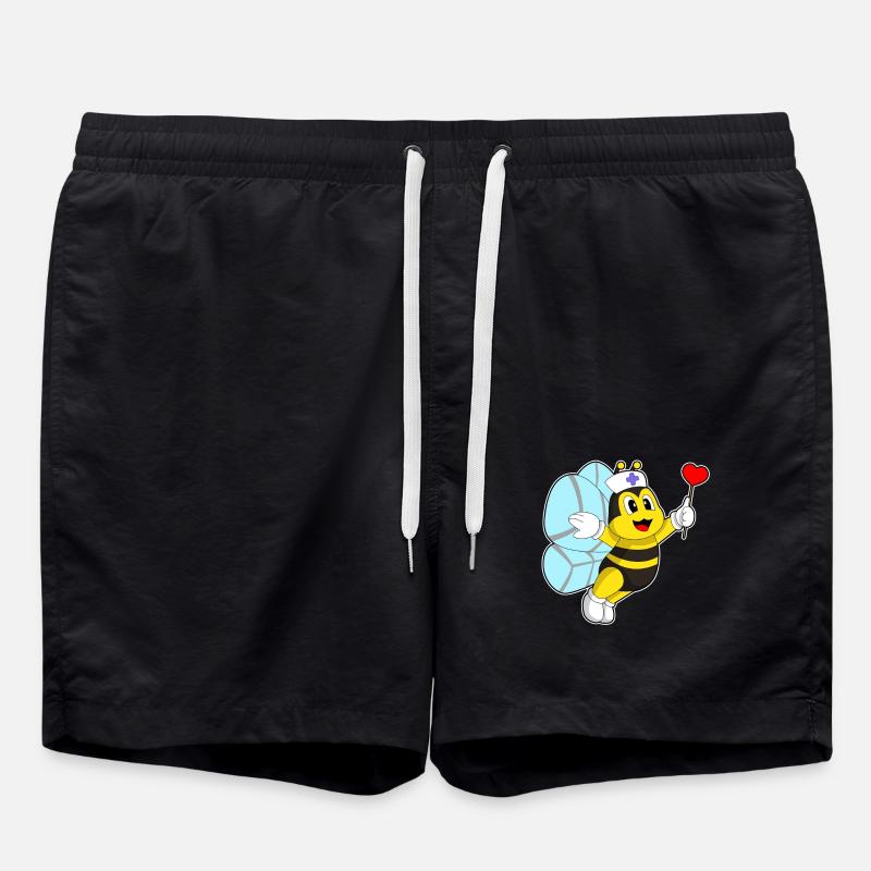 Cœur d’infirmière d’abeille - Short de bain - noir