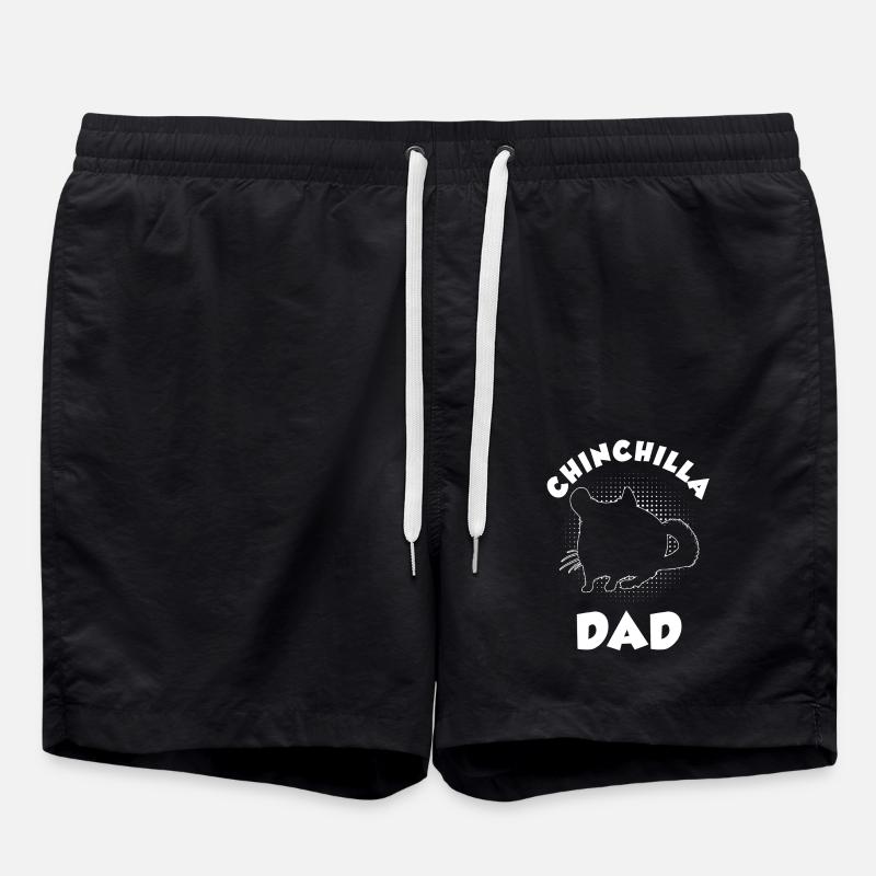 Chinchilla Daddy Gift - Swim Trunks - black