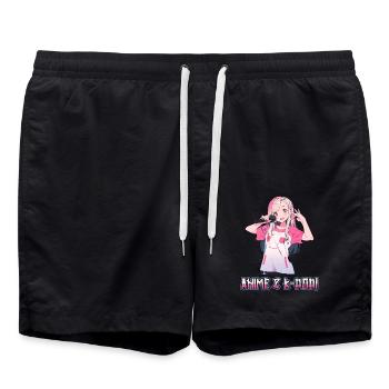 Anime Und K-Pop Koreanische Popmusik Kpop - Badeshorts - Schwarz - Vorne - AI Model Male 185 light (185cm)