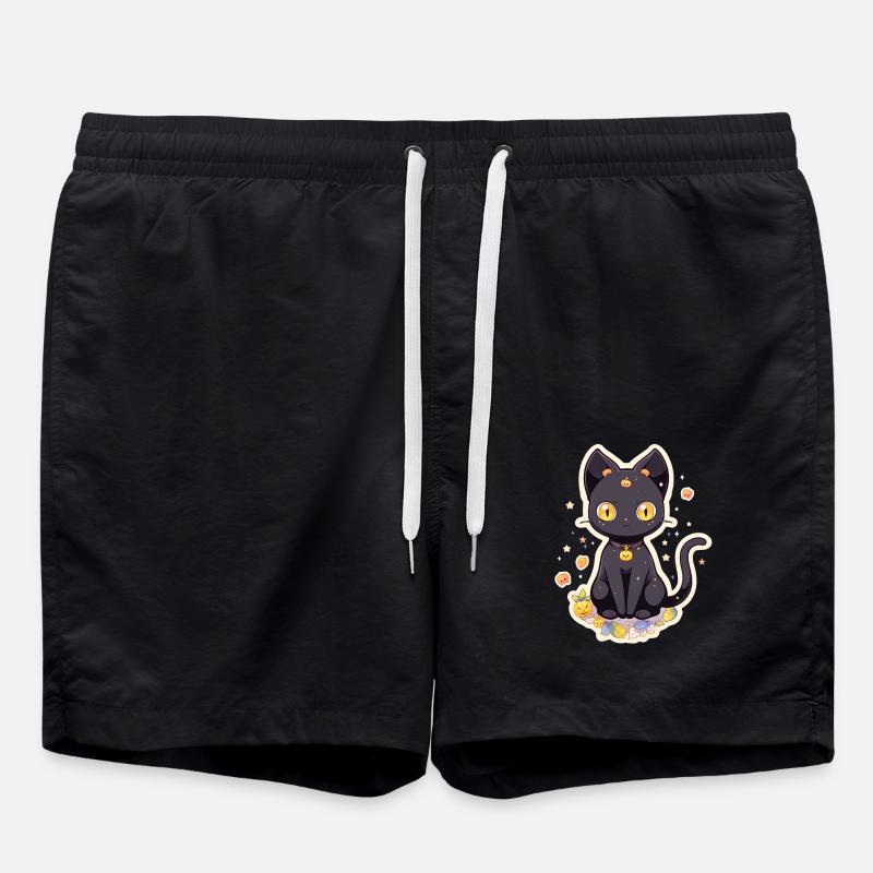 Anime Halloween Black Cat - Short de bain - noir