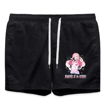 Anime Und K-Pop Koreanische Popmusik Kpop - Badeshorts - Schwarz - Vorne - AI Model Male 185 light (185cm)