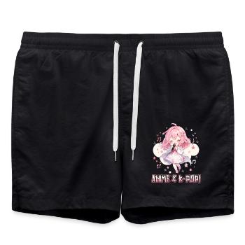 Anime Und K-Pop Koreanische Popmusik Kpop - Badeshorts - Schwarz - Vorne - AI Model Male 185 light (185cm)