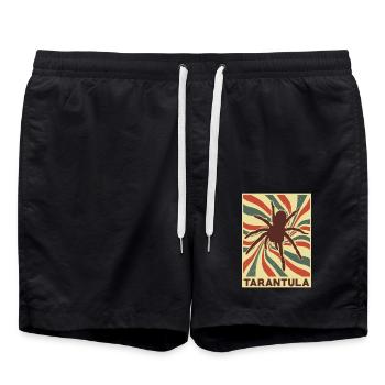 Tarantula Retro Vintage - Badeshorts - Schwarz - Vorne - AI Model Male 185 light (185cm)