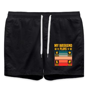 Mes projets de week-end Poméranie Zwergspitz - Short de bain - noir - Devant - AI Model Male 185 light (185cm)